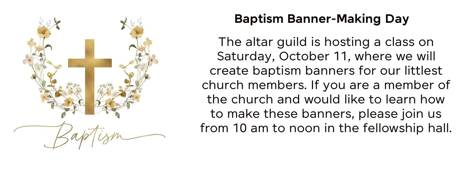 Baptism Banner Making Day