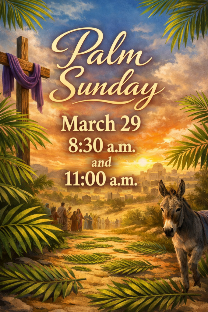 Palm Sunday service invitation