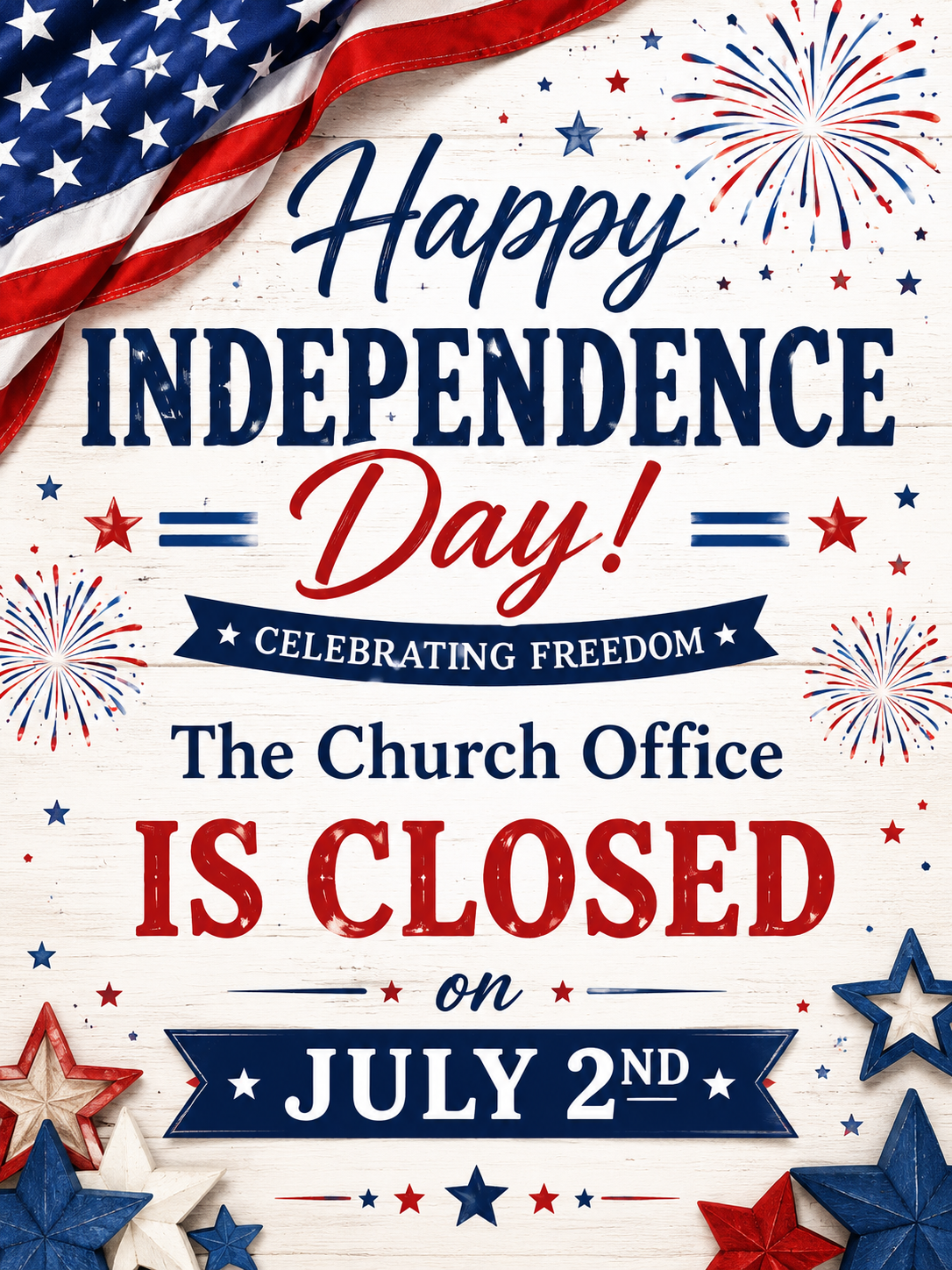 Church Office Closed July 2